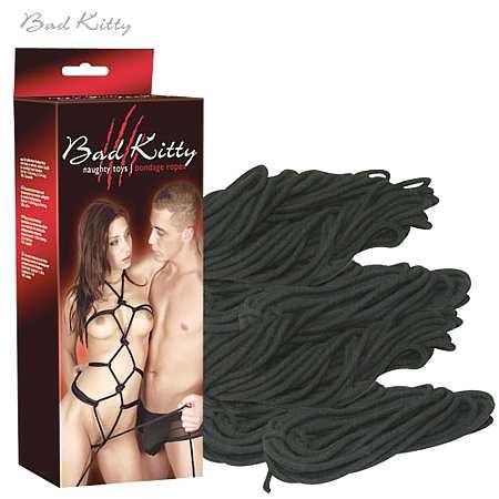 Bad Kitty - Bondage Seile schwarz