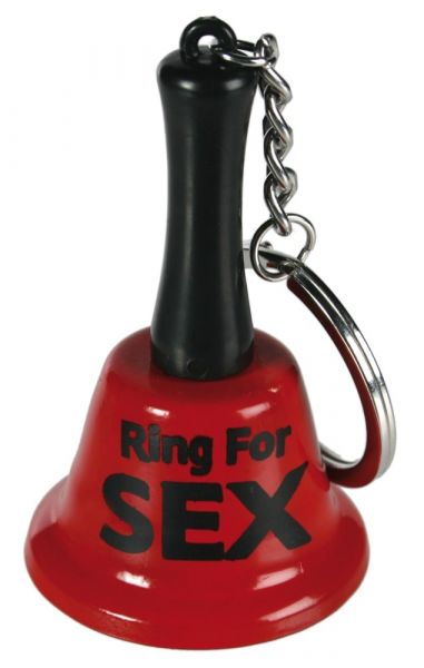 Schlüsselanhänger "Ring for Sex" (mit schwarzer Aufschrift)