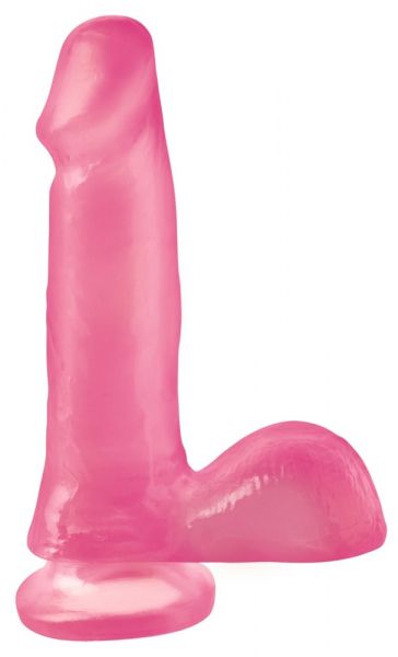 Naturdildo "Dong 6 Inch Suction Cup" pink (mit ausgeprägte Eichel, Äderung & Hoden)