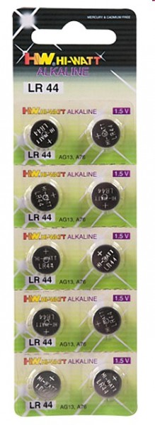 Knopfzellbatterien LR44 - 10er Blister