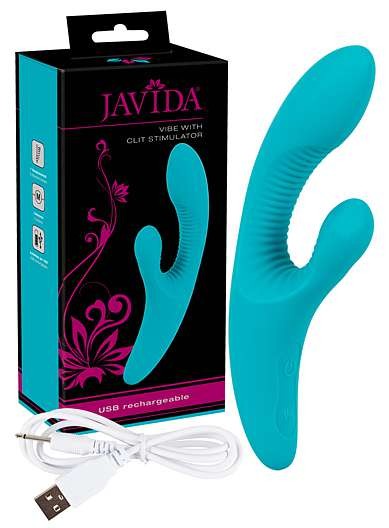 Javida - Vibrator mit Klitorisreizer und 7 Vibrationsstufen (Verpackung)