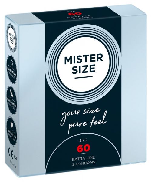 Mister Size Kondome 60mm 3er Pack, vegan (in individueller Passform)