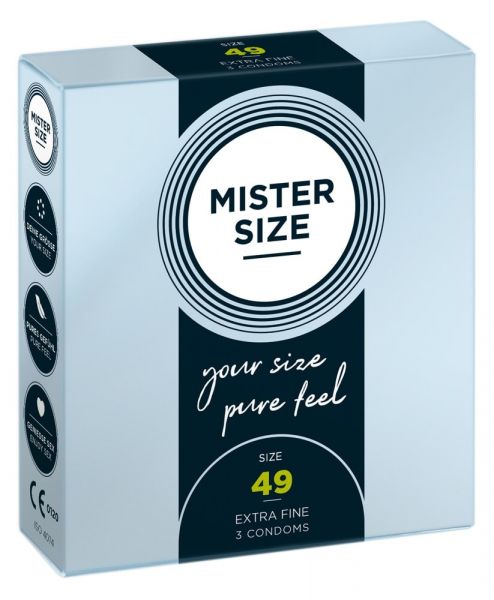 Mister Size Kondome 49mm 3er Pack, vegan (in individueller Passform)