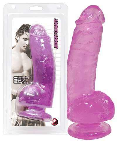 Jerry Giant Dildo Clear - pink