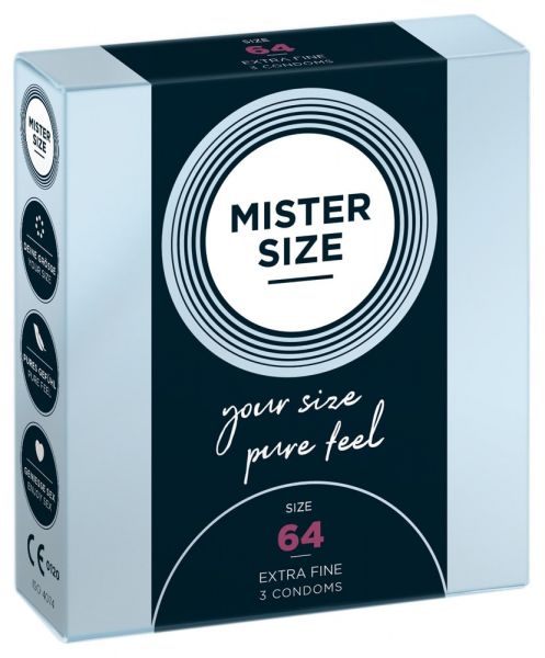 Mister Size Kondome 64mm 3er Pack, vegan (in individueller Passform)