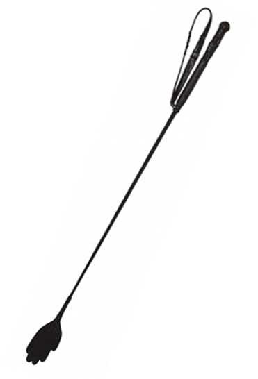 Leder Gerte schwarz - 67 cm