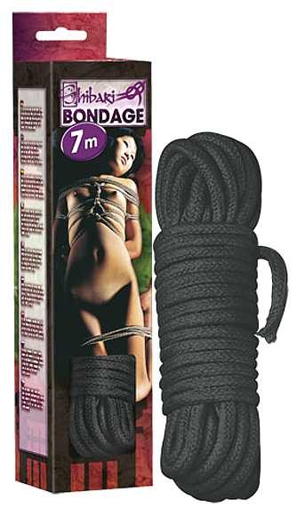 Bondage-Seil schwarz - 7 m