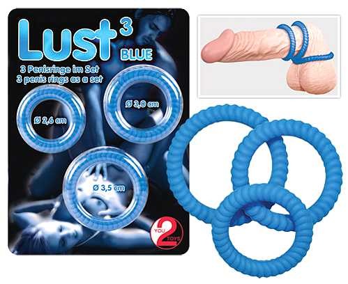 Lust 3 Penisringe - blue